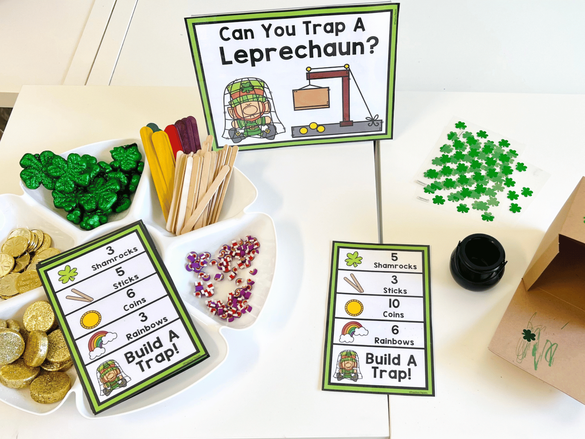 easy leprechaun trap preschool