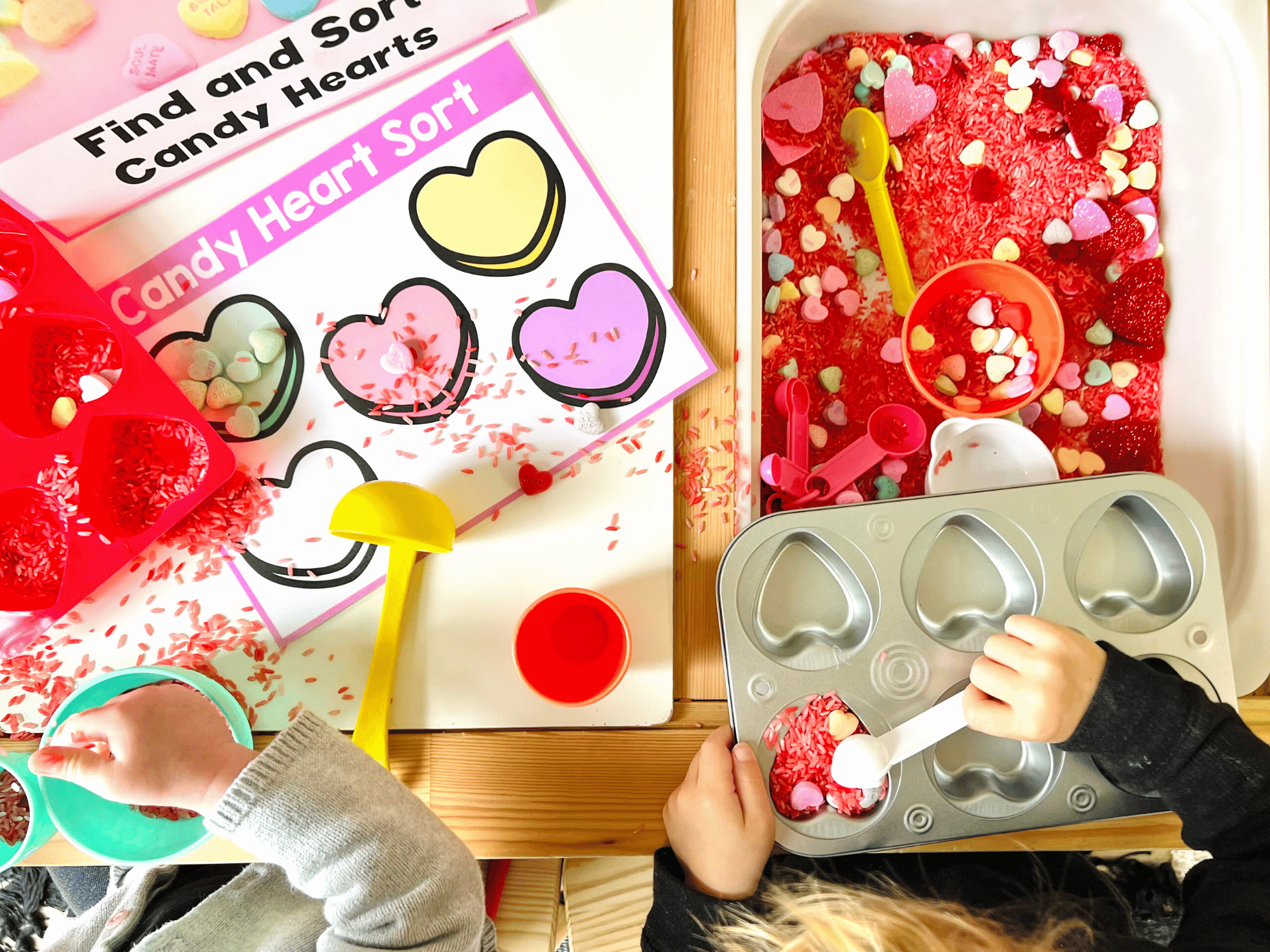 Easy Valentines Day Sensory Bin For Toddlers Preschool Packets
