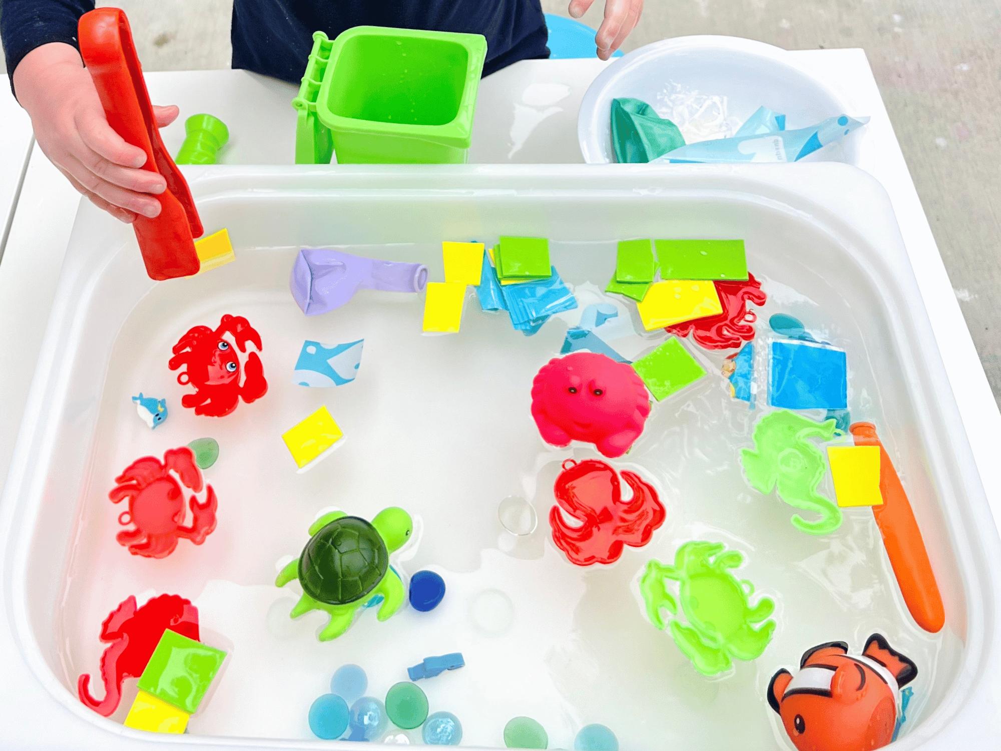 Simple Set Up Earth Day Sensory Bins