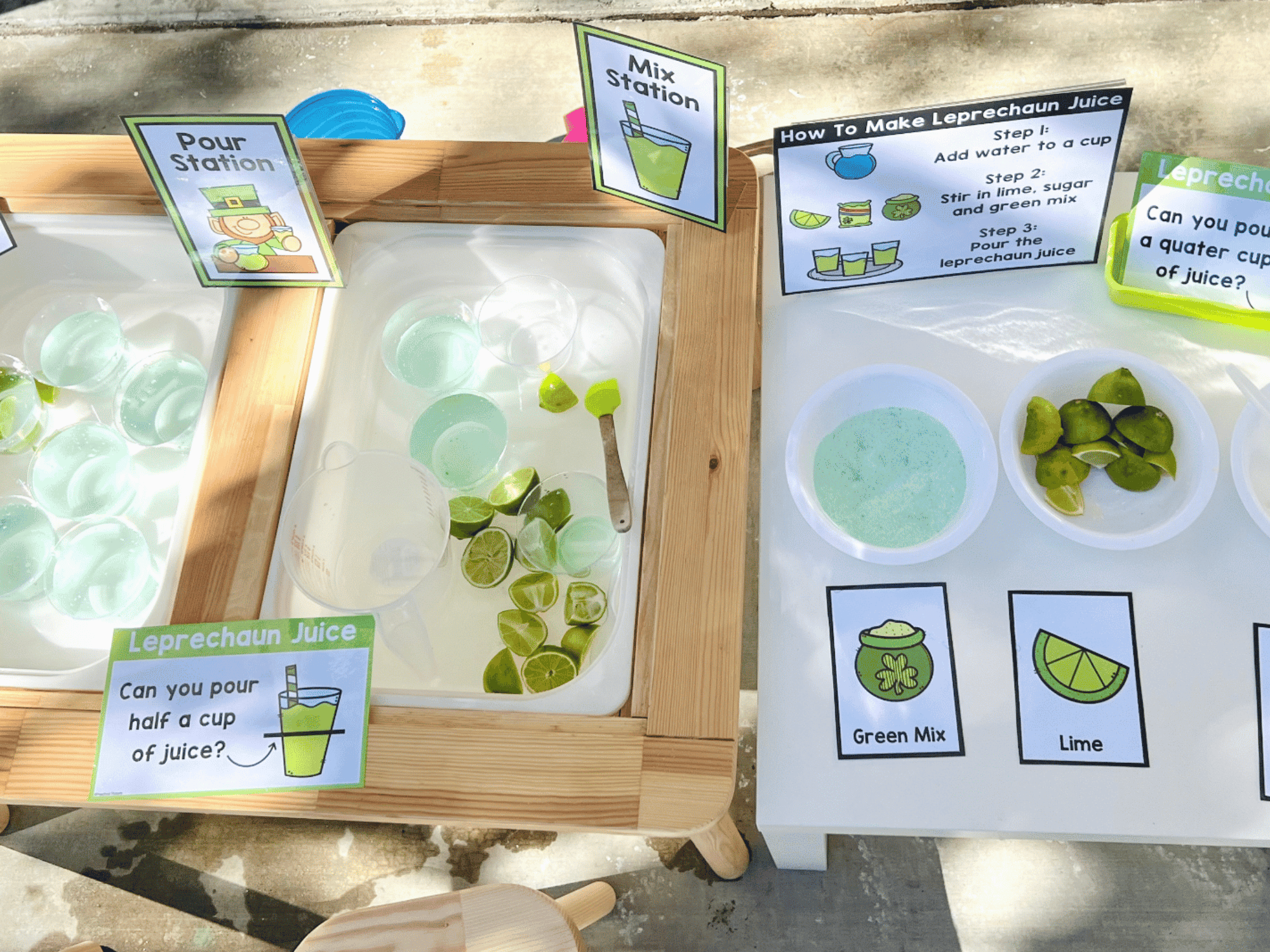Leprechaun Juice Sensory Activities