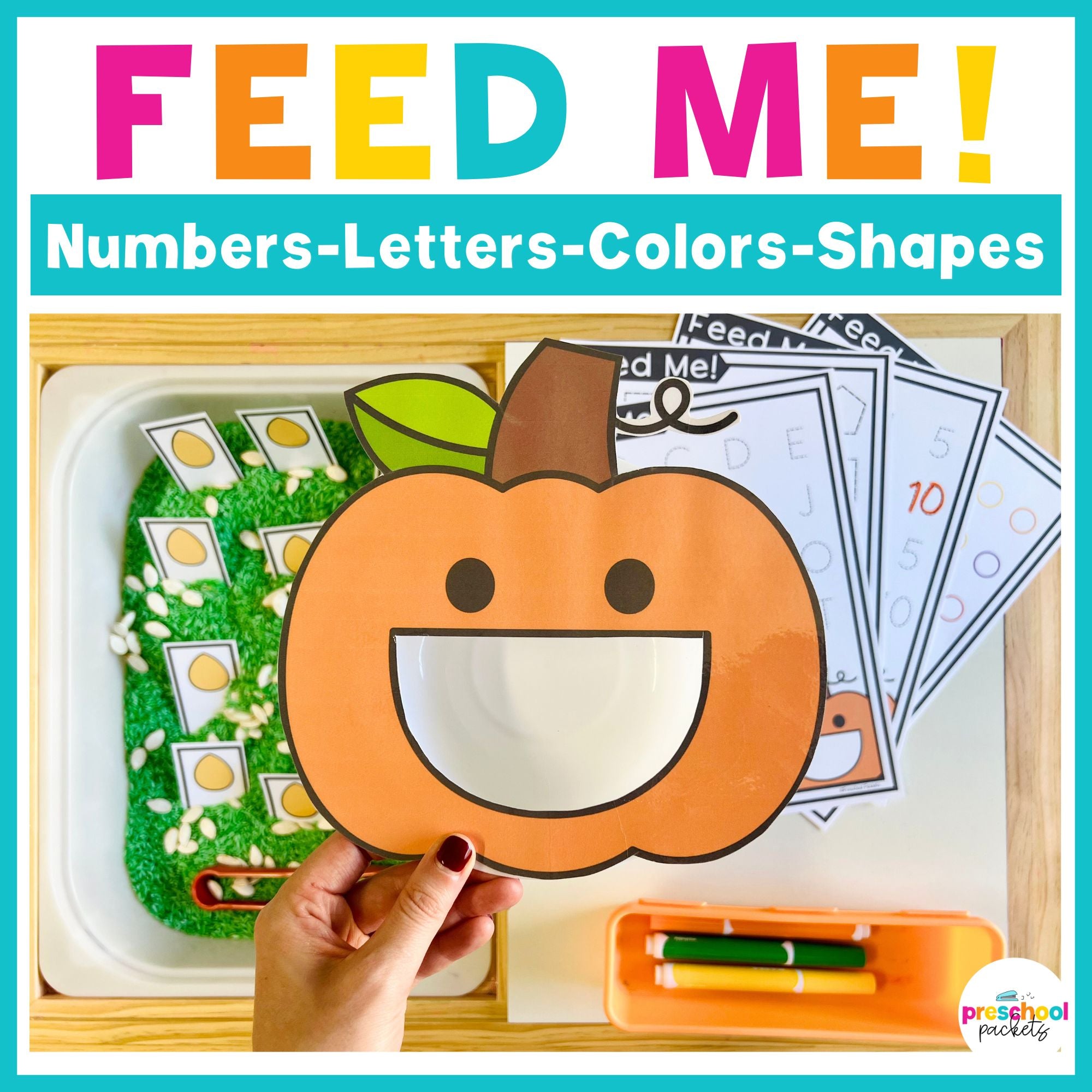 Pumpkin Feed Me Letters, Numbers, Shapes, and Colors Fall Centers for – Preschool Packets pumpkin-feed-me-letters-numbers-shapes-and-colors-fall-centers-for-preschool-packets