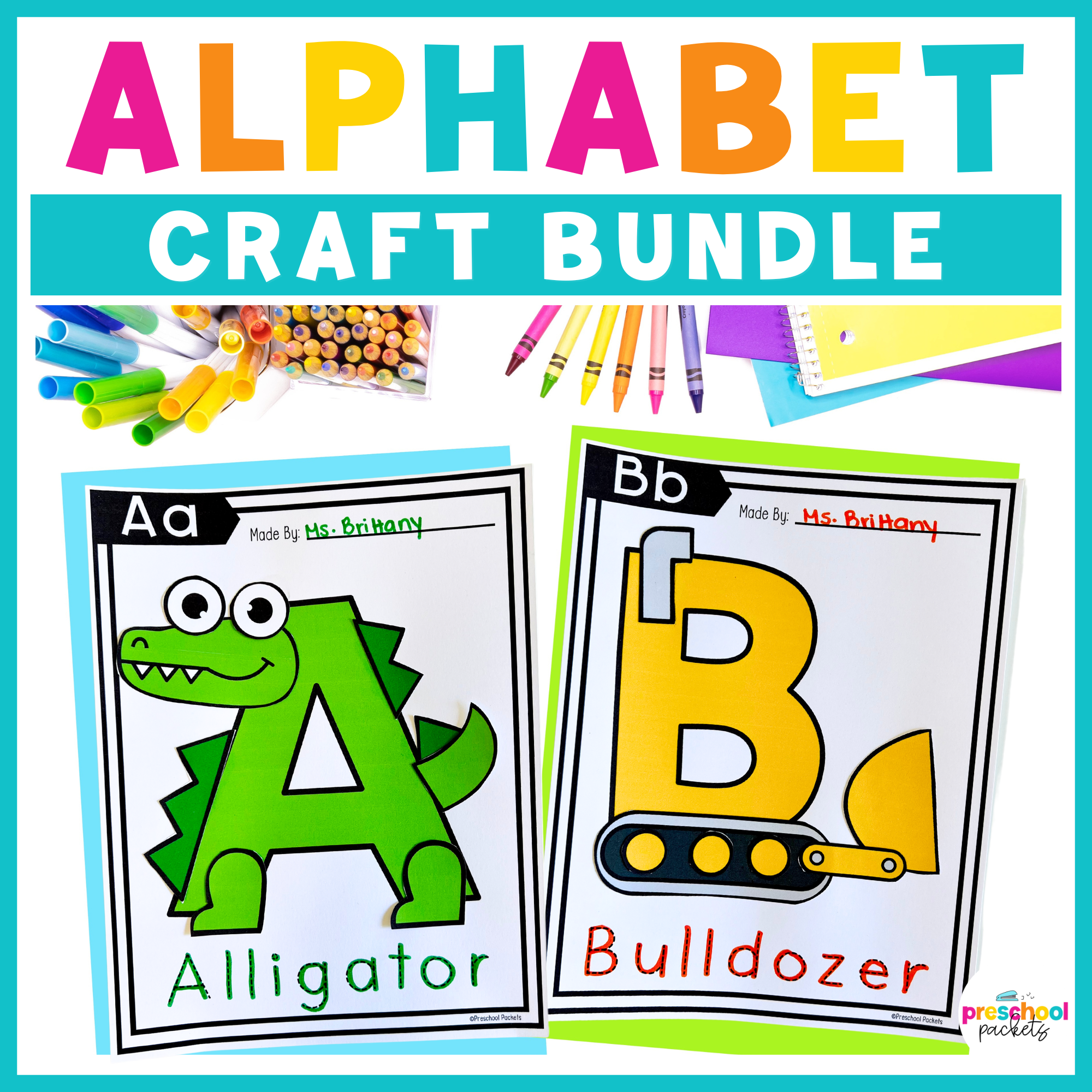 Alphabet Crafts: Letter of the Week Activity Bundle – Preschool Packets for Free Printable Alphabet Crafts For Preschoolers