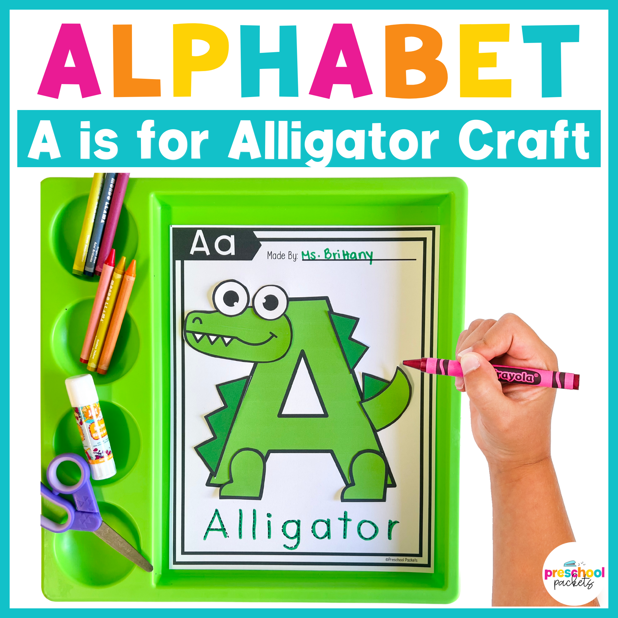 alphabet-crafts-a-is-for-alligator-for-preschool-and-kindergarten-preschool-packets