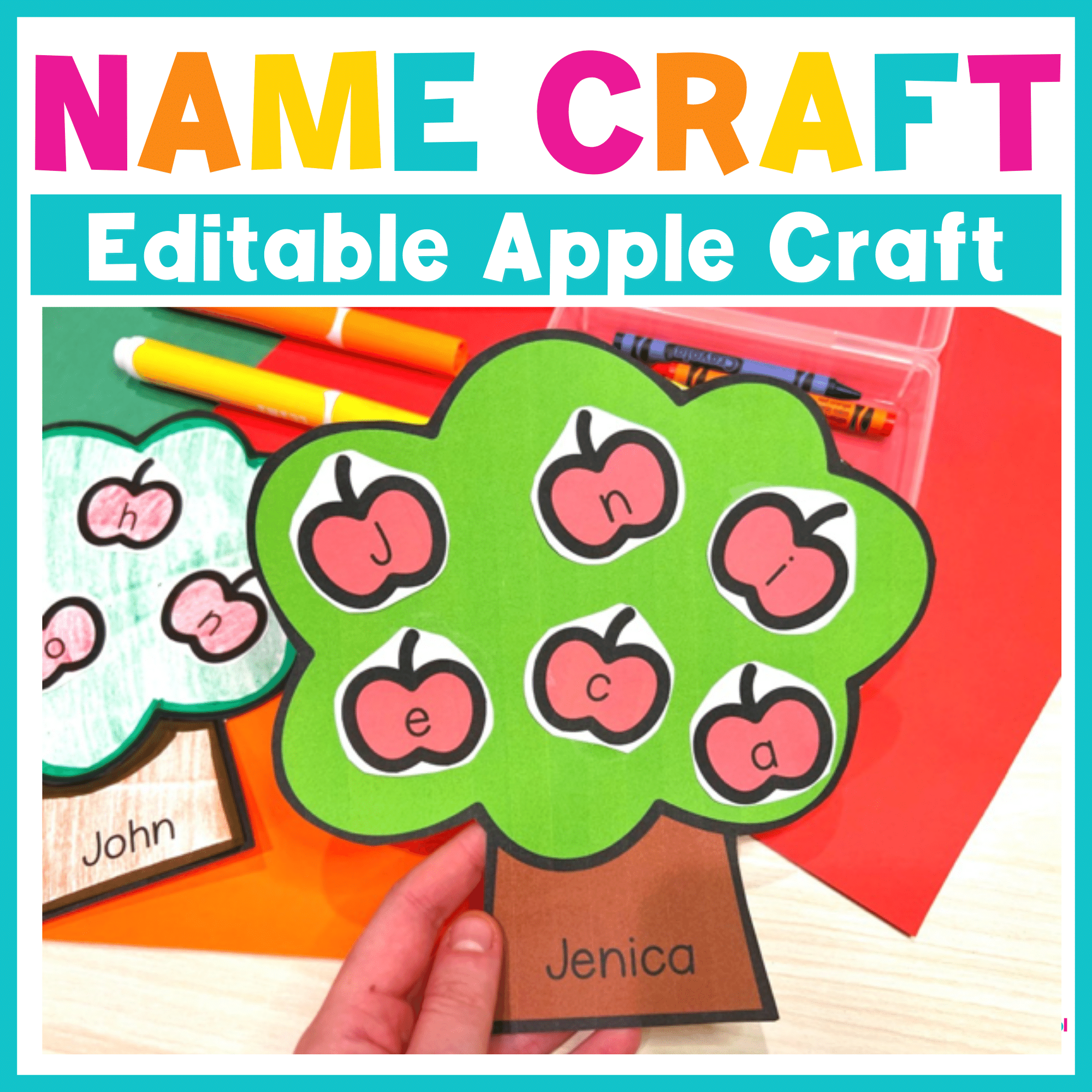 Apple Tree Name Craft Fall Preschool Packets apple-tree-name-craft-fall-preschool-packets