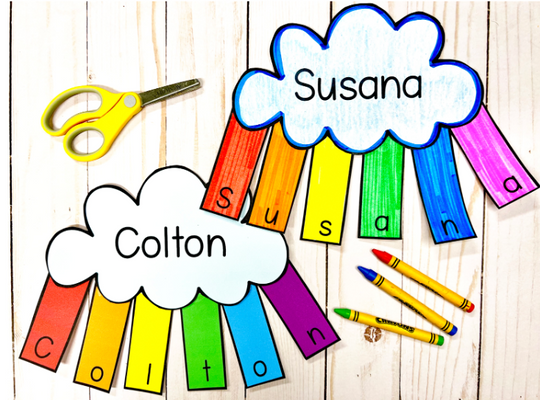 Rainbow Name Craft Free Preschool Printable – Preschool Packets