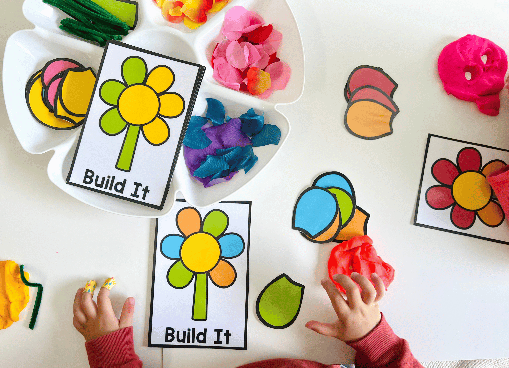 build a flower preschool activity