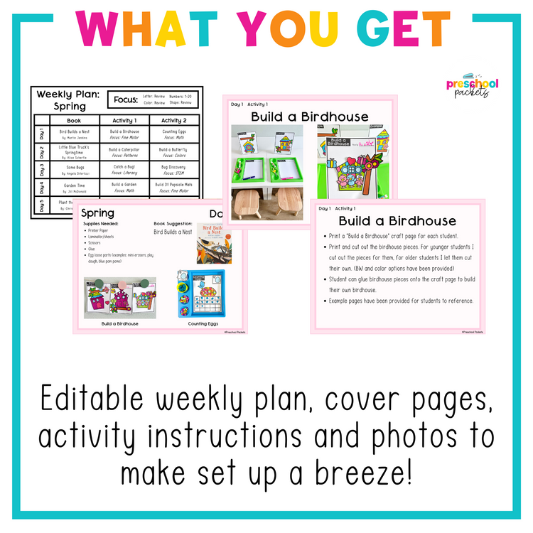 Spring Preschool Activities Weekly Curriculum