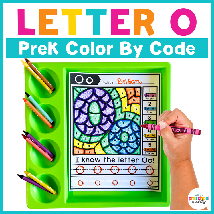 Alphabet Color By Code for Preschool - Letter O
