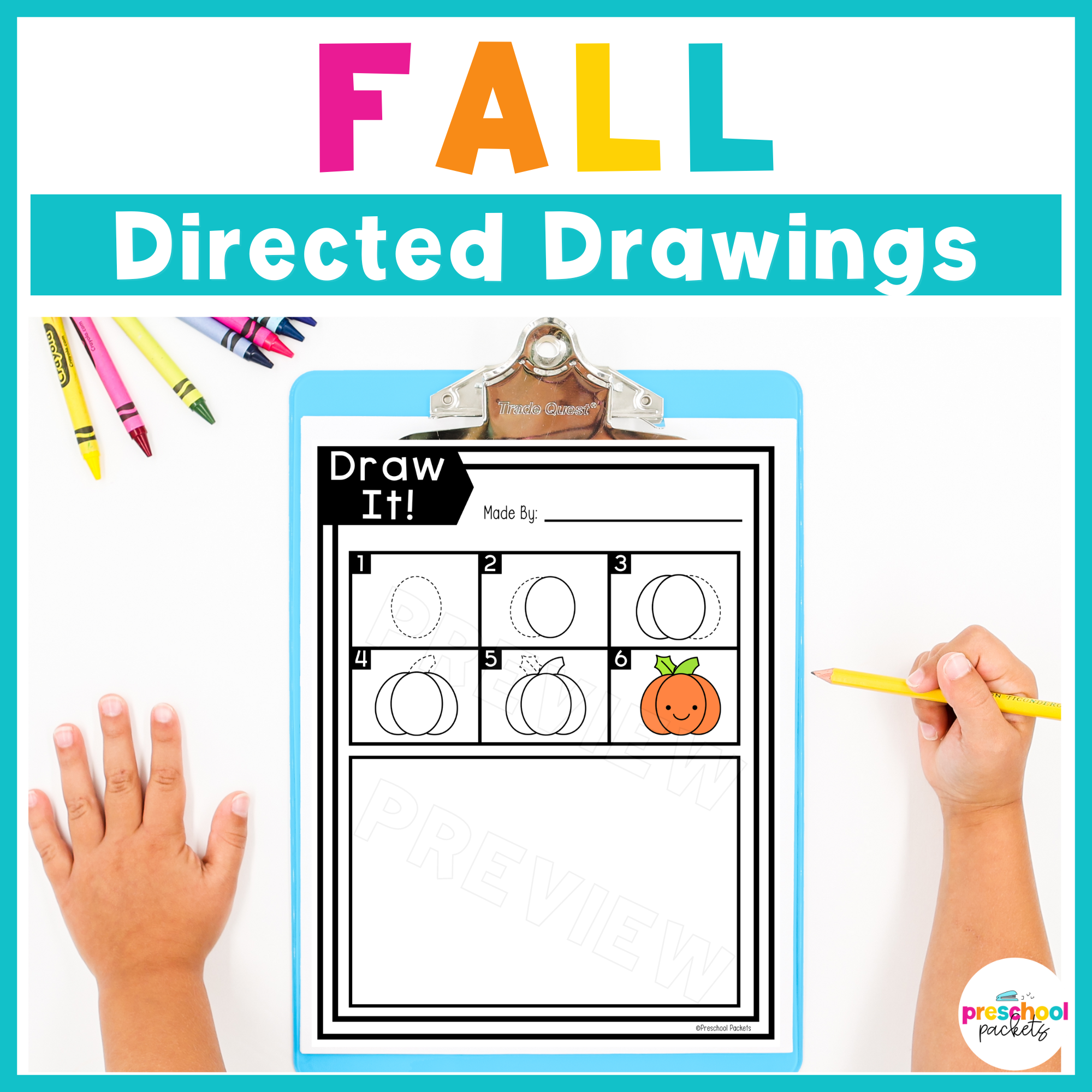 Directed Draw Fall Fall Directed Drawings For Preschool, PreK and Kindergarten – Preschool ...