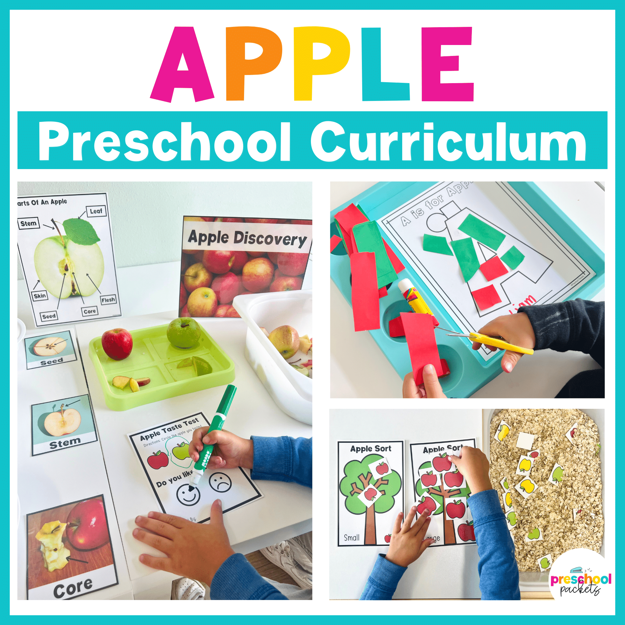 Apple Theme Activities Preschool Weekly Curriculum – Preschool Packets