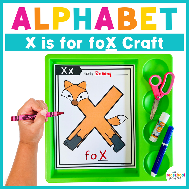 Alphabet Crafts: X is for foX Letter of the Week Activity