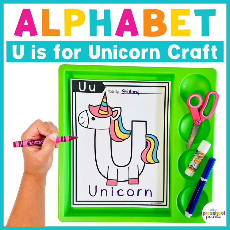 Alphabet Crafts: U is for Unicorn Letter of the Week Activity