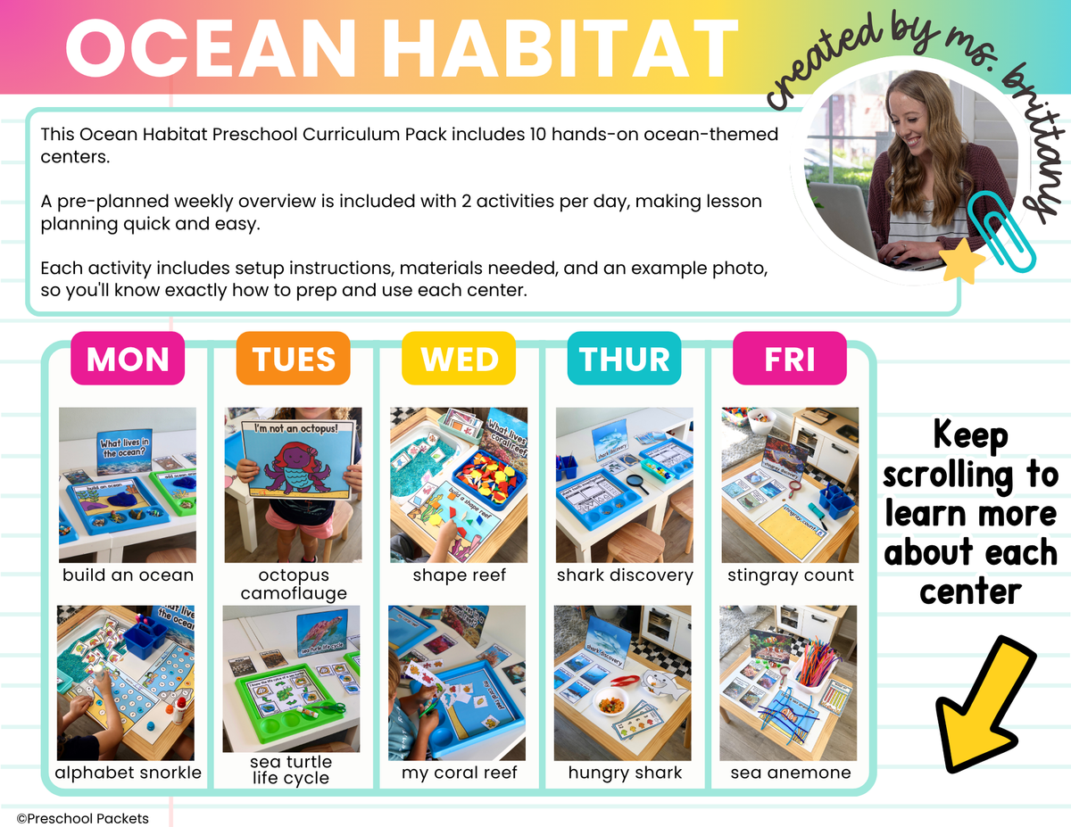 Ocean Habitats Preschool Centers | Ocean Animals Activities Preschool & Kinder