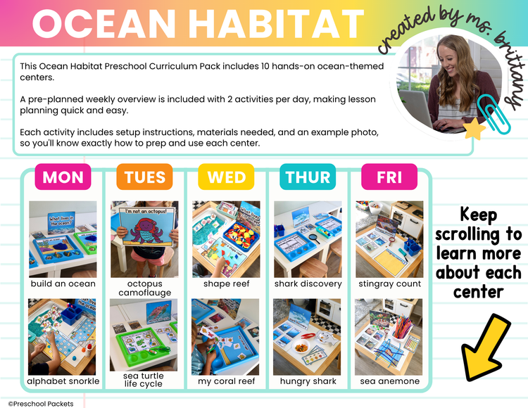 Ocean Habitats Preschool Centers | Ocean Animals Activities Preschool & Kinder