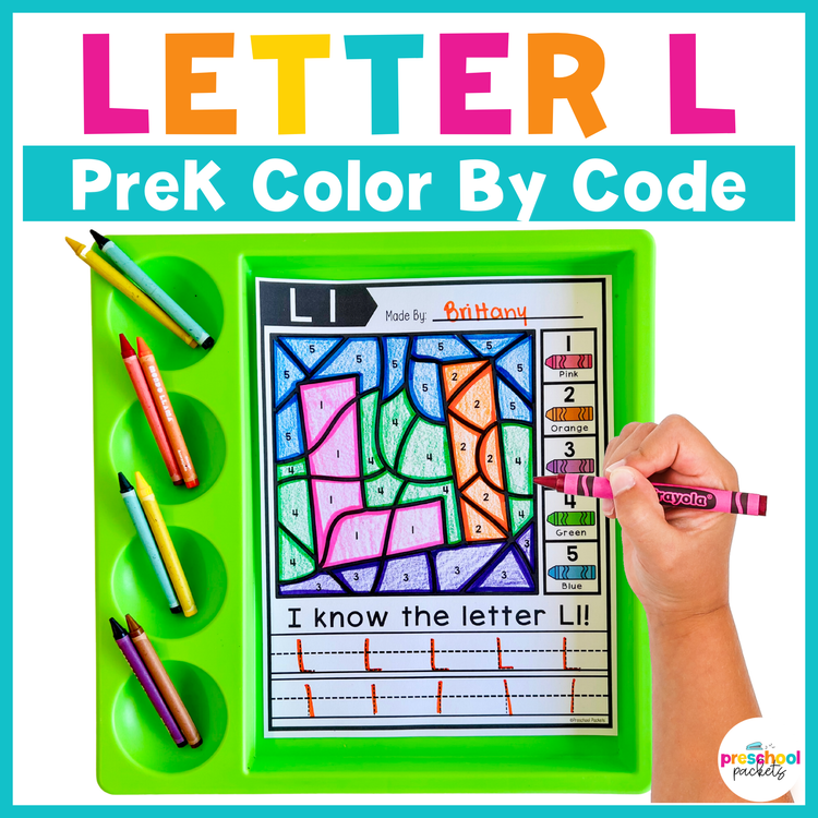Alphabet Color By Code for Preschool - Letter L