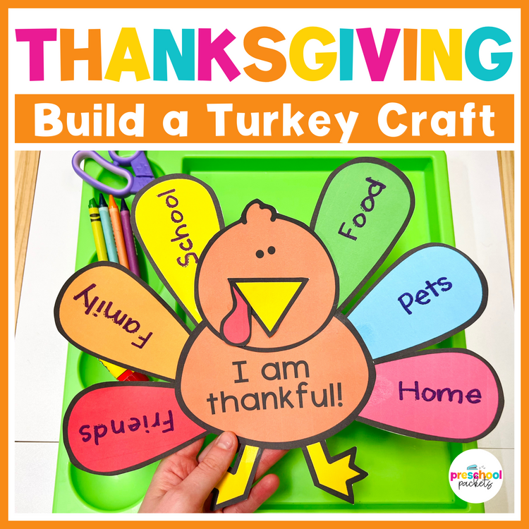 Build a Thankful Turkey Thanksgiving Craft