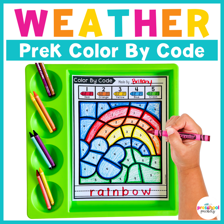 Weather Color By Code for Preschool and Kindergarten