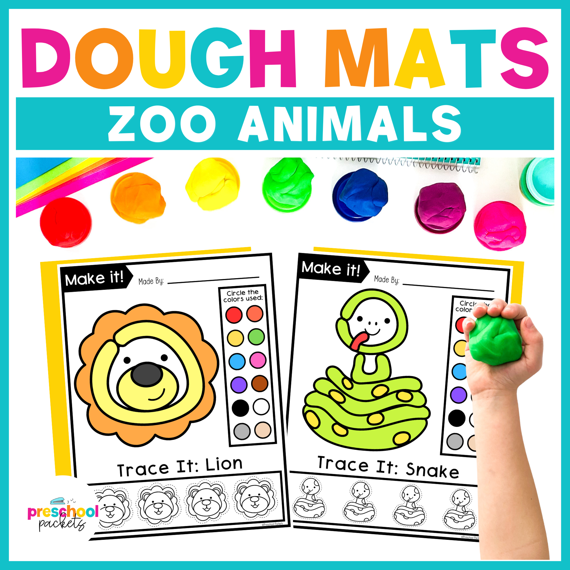 Zoo Animals Play Dough Mats Fine Motor Activities For Preschool And Ki zoo-animals-play-dough-mats-fine-motor-activities-for-preschool-and-ki