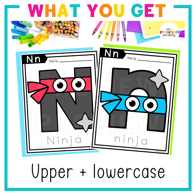 Alphabet Crafts: N is for Ninja Letter of the Week Activity
