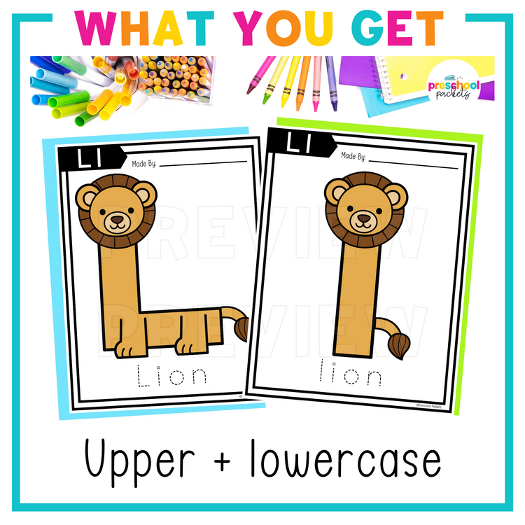 Alphabet Crafts: L is for Lion Letter of the Week Activity