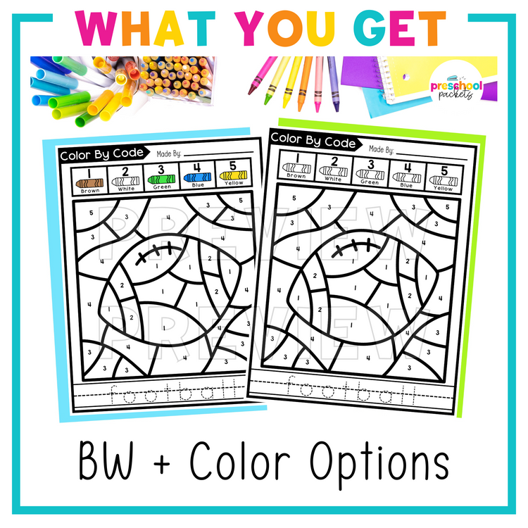 Thanksgiving Color By Code for Preschool and Kindergarten