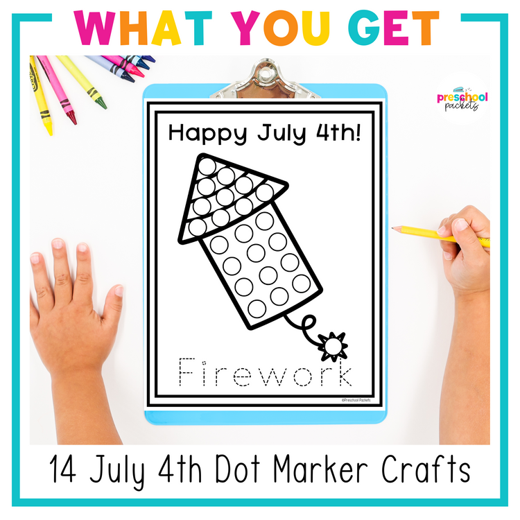 4th of July Bingo Dot Marker Crafts Easy Kids Summer Crafts