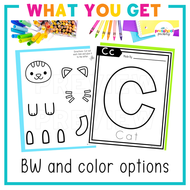 Alphabet Crafts: C is for Cat Letter of the Week Activity