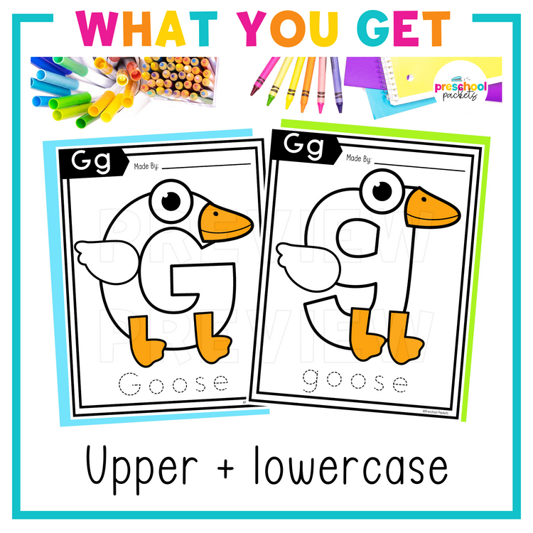 Alphabet Crafts: G is for Goose Letter of the Week Activity