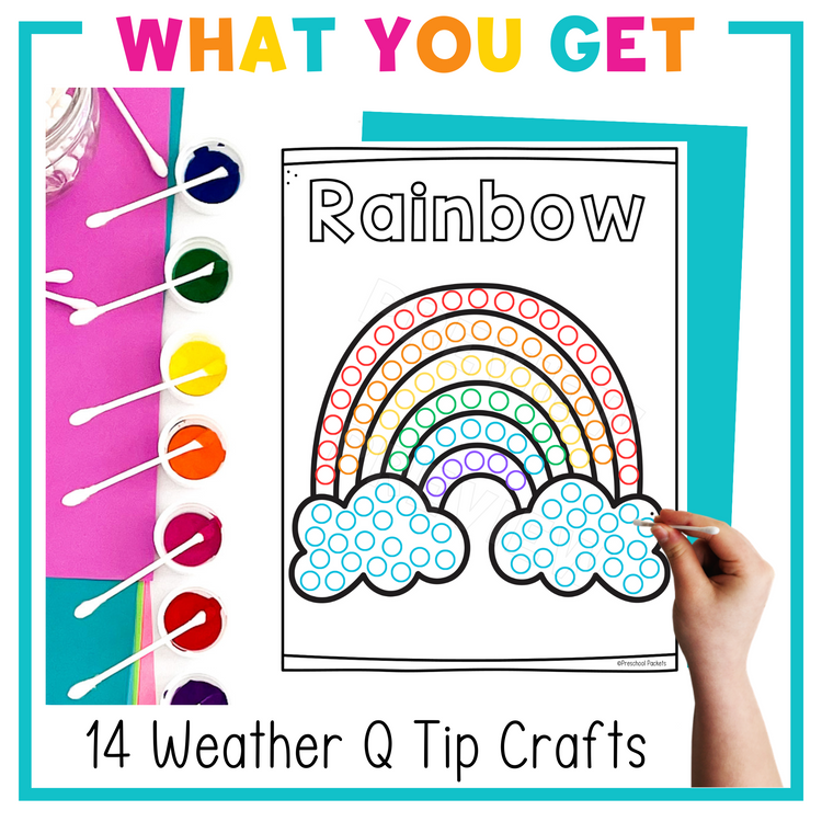 Weather Crafts Q Tip Painting Fine Motor Activity