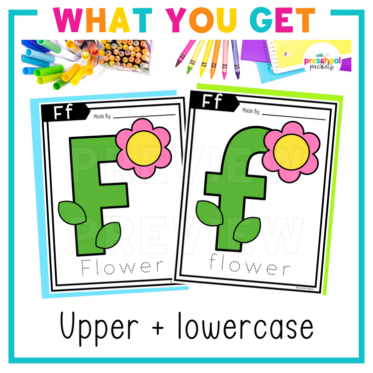 Alphabet Crafts: F is for Flower Letter of the Week Activity