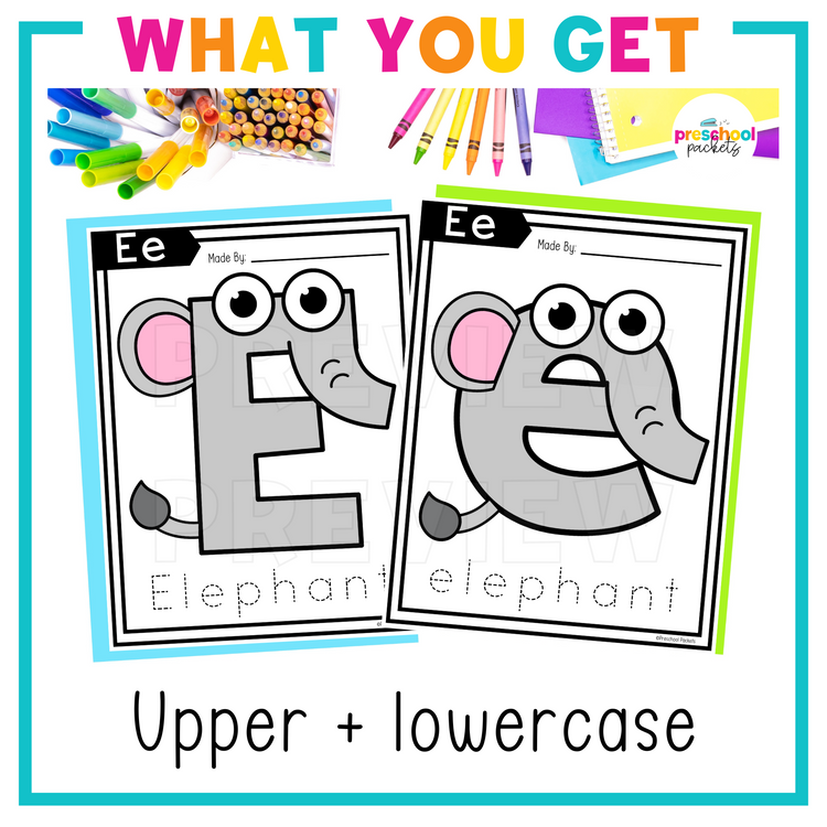Alphabet Crafts: E is for Elephant Letter of the Week Activity