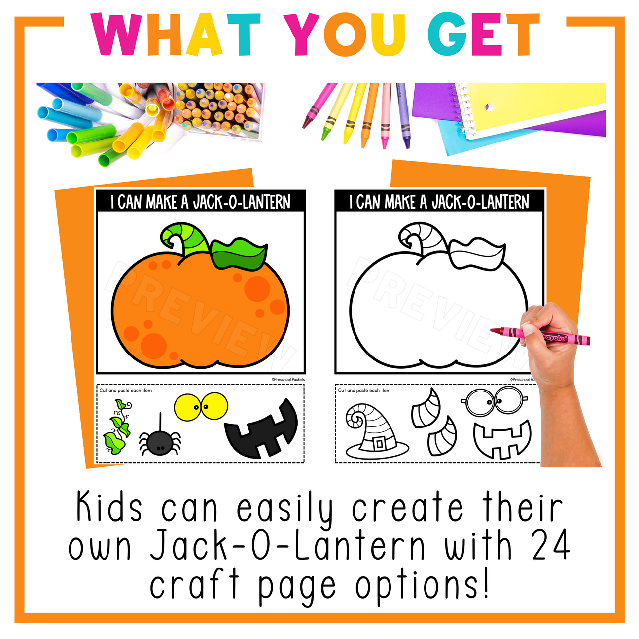 Jack O Lantern Craft Halloween Activity Preschool Packets jack-o-lantern-craft-halloween-activity-preschool-packets