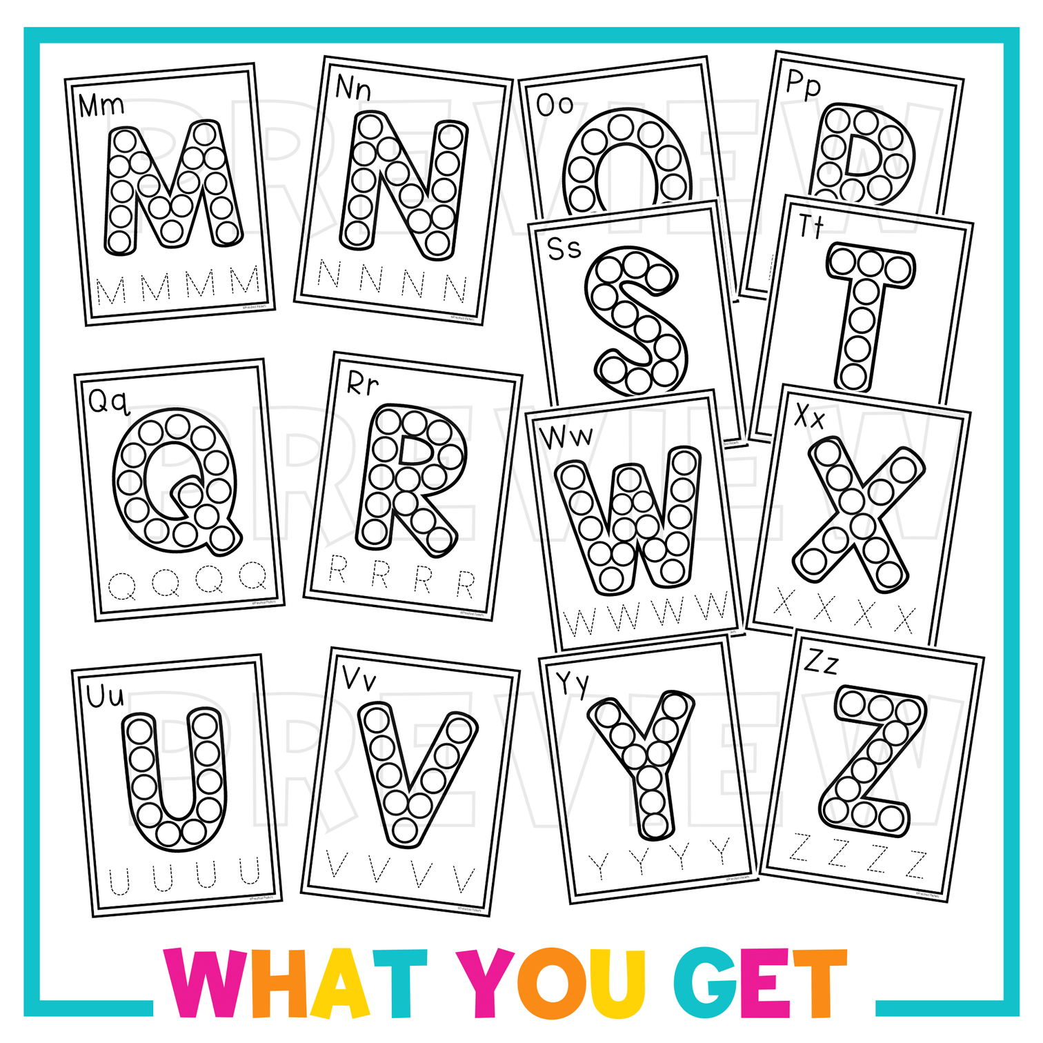 Alphabet Dot Marker and Tracing Worksheets Uppercase A-Z – Preschool ...