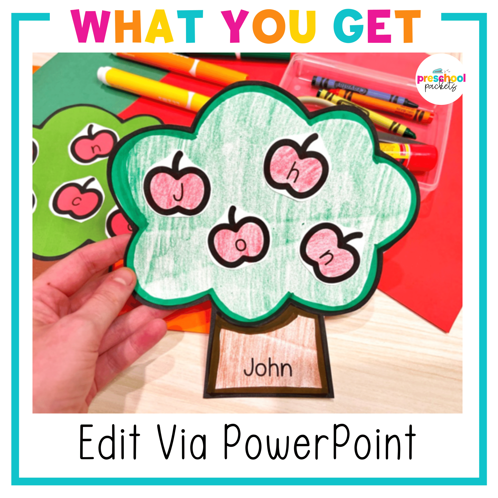 Apple Tree Name Craft Fall Preschool Packets apple-tree-name-craft-fall-preschool-packets
