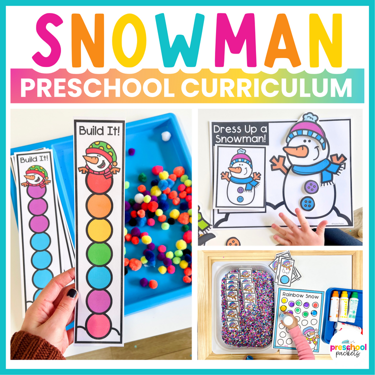 Snowman Preschool Curriculum and Lesson Plans for Winter